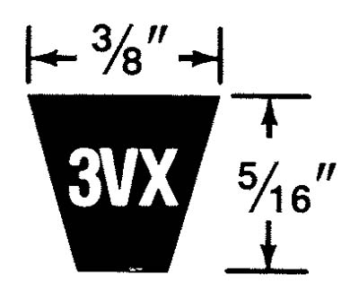 3VX Belt Dimensions